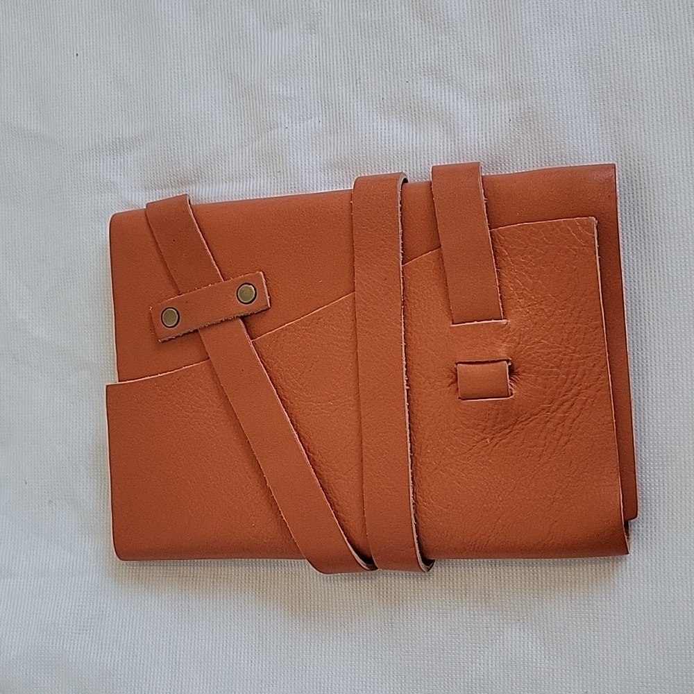 Portland Leather Goods leather wrapped journal - orange